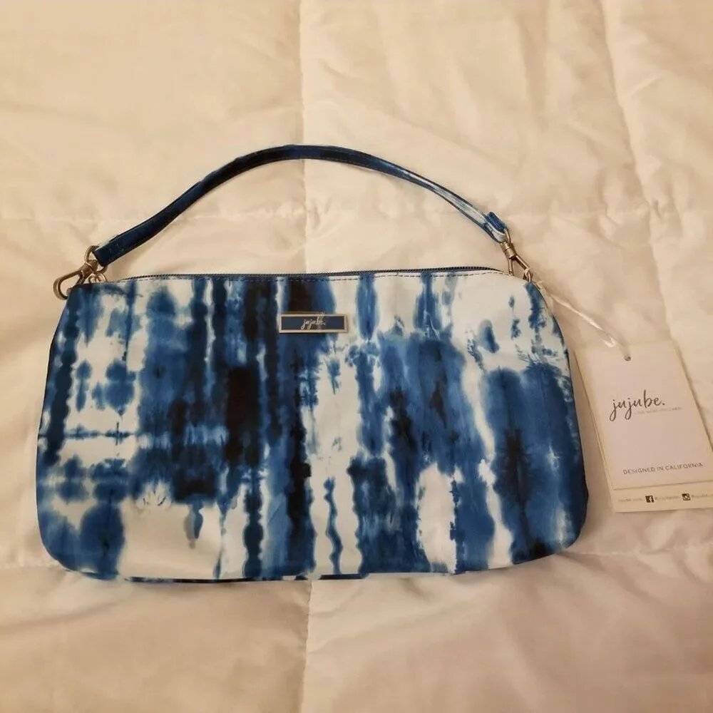 JuJuBe Be Quick Simply Shibori Bag Pouch Clutch Denim Blue Japanese Tie Dye NEW